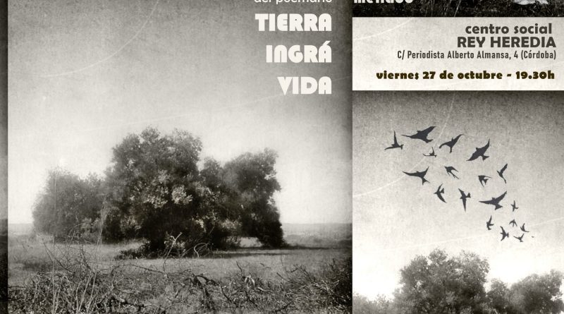 Lectura del poemario «Tierra Ingrávida» de Yago Mellado – el 27 de Octubre, a las 19:30h.